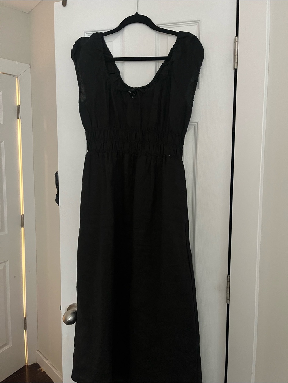 J. Crew linen cap sleeve dress size small